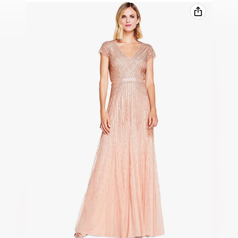 Adrianna Papell Women's Long Beaded Dress